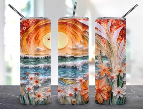 3D Beach Tumbler Tumbler