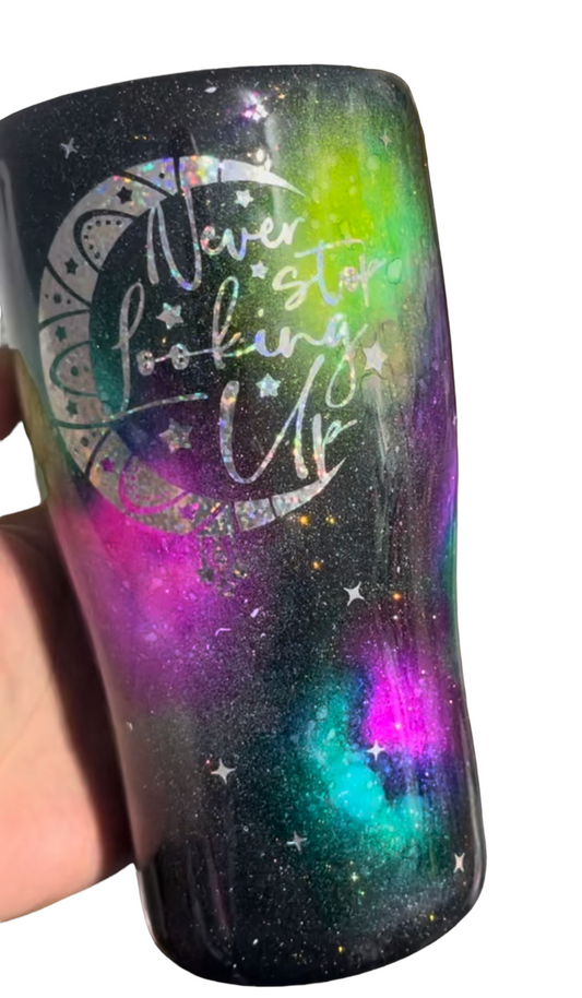 Never Stop Looking Up Galaxy Tumbler